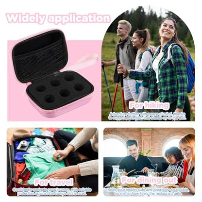 Teenyyou 6-Fach Insulin-Peptide-Kühlbox Aufbewahrungstasche aus Oxford-Stoff und EVA – Geeignet für 10-ml-Standardfläschchen – Reise-Kühltasche für Diabetes-Zubehör (Pink)