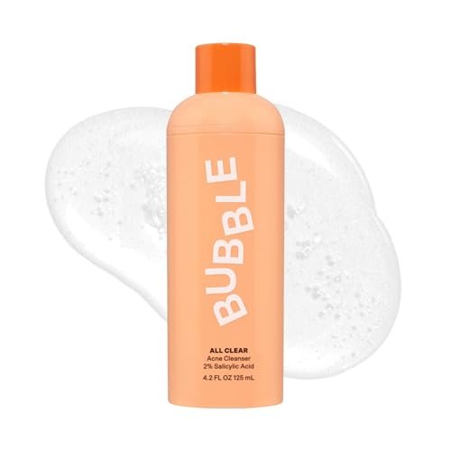 Bubble Skincare All Clear Anti-Breakout Reinigungsgel - 2% Salicylsäure Gesichtsreiniger für zu Akne neigende Haut, sanft für fettige, Mischhaut & empfindliche Haut (125 ml)