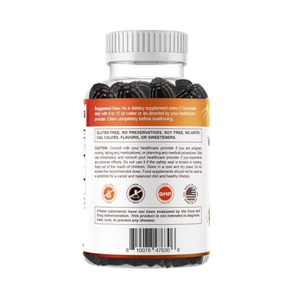 Vitamatic Baldrianwurzel & Kamille Gummis – Pflanzlicher Botanischer Extrakt – Mischbeerengeschmack – Vegan, Nicht-GVO, Glutenfrei – Nahrungsergänzungsmittel – 60 Stück