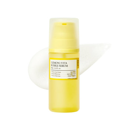 FULLY Lemon Vita Bubble Facial Serum – 69% Bio-Jeju-Zitronenwasser & Vitamin C, Niacinamid + Glutathion für sofortige Ausstrahlung & Feuchtigkeit, vegane koreanische Hautpflege, 95 ml