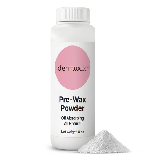 Dermwax Pre Wax Powder 8 oz – Talkfreies Puder zur Vorbereitung und zum Schutz der Haut für eine glatte Basis – Absorbiert Öle und Feuchtigkeit – Duft- und Aluminiumfrei – Mit Maisstärke, Natriumbicarbonat, hydratisierter Kieselsäure