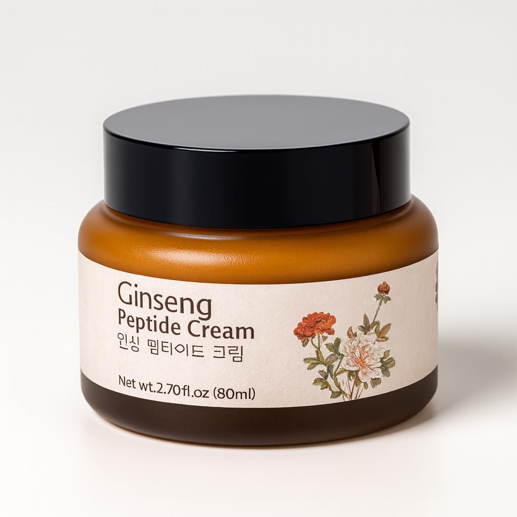 Glamfox Ginseng Peptide Anti-Aging Gesichtscreme – mit 86% Ginseng-Extrakt, 9x Peptiden und 5x Ceramiden