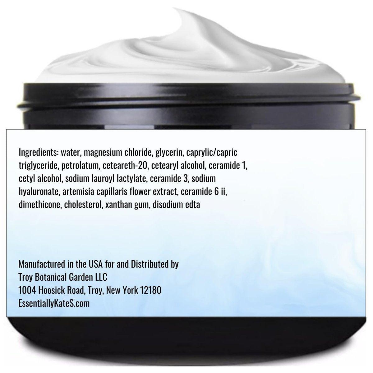 Magnesium 31% Creme Lotion 118 ml - Mit Ceramiden 1, 3, 6II und Hyaluronsäure - Beruhigend, entspannend, feuchtigkeitsspendend und gleichmäßiger Hautton - Hilft verspannte Muskeln und Steifheit zu lindern