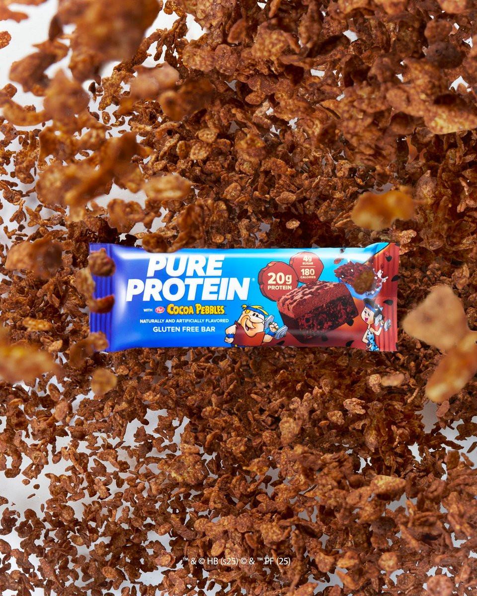 Pure Protein Cocoa PEBBLES™ Proteinriegel – 20g Protein, 4g Zucker, 180 Kalorien (4er Pack) Zuckerarmer* High-Protein-Snack, glutenfrei – perfekt für einen gesunden Snack