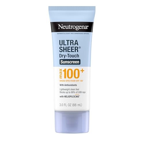 Neutrogena Ultra Sheer Dry-Touch Sonnenschutzlotion, LSF 100+ Breitband UVA/UVB Schutz, Leicht, Nicht fettend, Oxybenzon-frei, Antioxidantien, Reisegröße, 88 ml