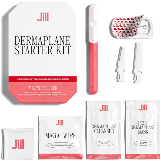 Jill Dermaplane Kit in Rose – Professionelles Enthaarungsset für feine Härchen im Gesicht