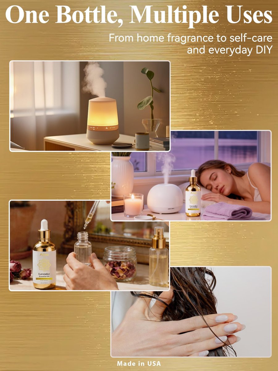 100% Reines Lavendelöl 4 fl oz – Ätherisches Öl für Haut, Diffuser, Haushalt, Kerzenherstellung, Geschenke für Frauen – Lavendelöl für Diffuser hilft beim Entspannen