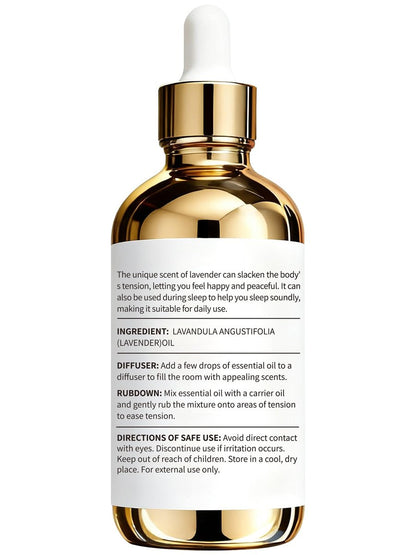100% Reines Lavendelöl 4 fl oz – Ätherisches Öl für Haut, Diffuser, Haushalt, Kerzenherstellung, Geschenke für Frauen – Lavendelöl für Diffuser hilft beim Entspannen