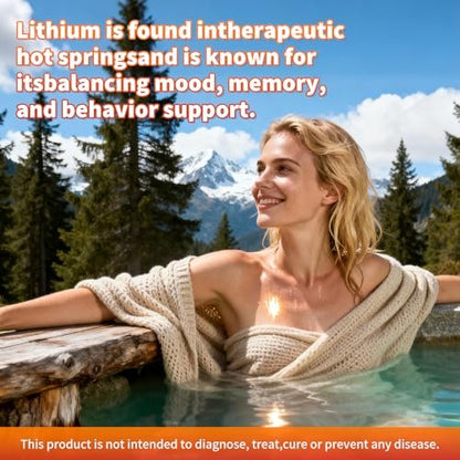Lithium-Orotat 5 mg / 10 mg Gummis – Lithiumpräparat mit Vitamin B, Magnesium & Selen für Stimmungsunterstützung, Stressabbau, Gehirngesundheit – Nicht-GVO, vegan, glutenfrei – Mischbeerengeschmack, 60 Gummis