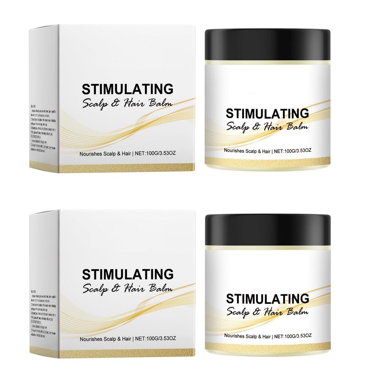 2er-Pack Stimulierender Kopfhaut- und Haarbalsam mit Sheabutter und Mangobutter – Feuchtigkeitsspendende Pflege für glänzendes Haar