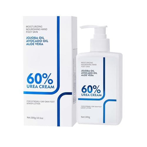 NIZENTA Urea Creme 60 Prozent Körperlotion 300 ml, Körperlotion für trockene Haut, Feuchtigkeitslotion für extrem trockene Haut, nicht fettende Körpercreme