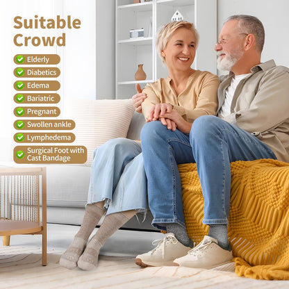NOLUNT Diabetikersocken für Herren, 6 Paar Non-Binding Crewe-Socken für diabetische Neuropathie, Größen 9-12, 10-13, 13-15 (Tiefgrau+Braun+Weiß+Tiefblau+Schwarz+Tiefbraun - XL)