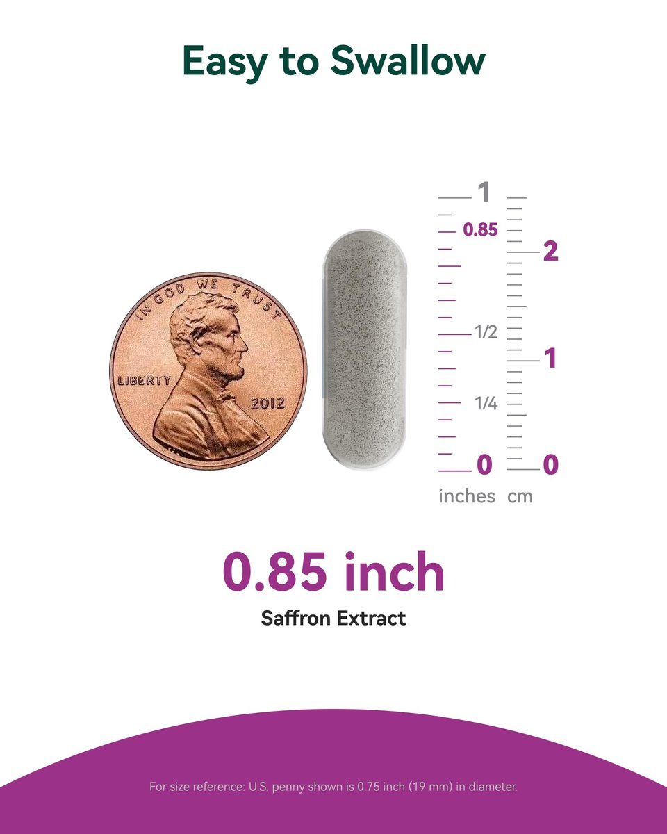 Safran Kapseln 88,5 mg mit Magnesium, Ashwagandha & L-Theanin – Happy Saffron Max – Steigert Energie & Stimmung, Unterstützt Augen- & Herzgesundheit – 60 vegane Kapseln, Non-GMO, Hergestellt in USA, 2-Monats-Vorrat