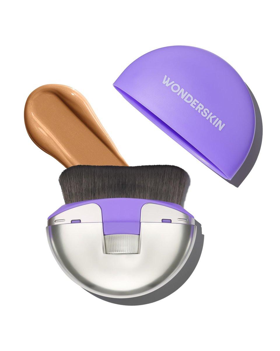 Wonderskin Dial-It-Up Pinsel – Verstellbarer 3-in-1 Make-up-Pinsel für Foundation, Puder & Cremes – von dezent bis voll deckend – ergonomisches Präzisionsdesign