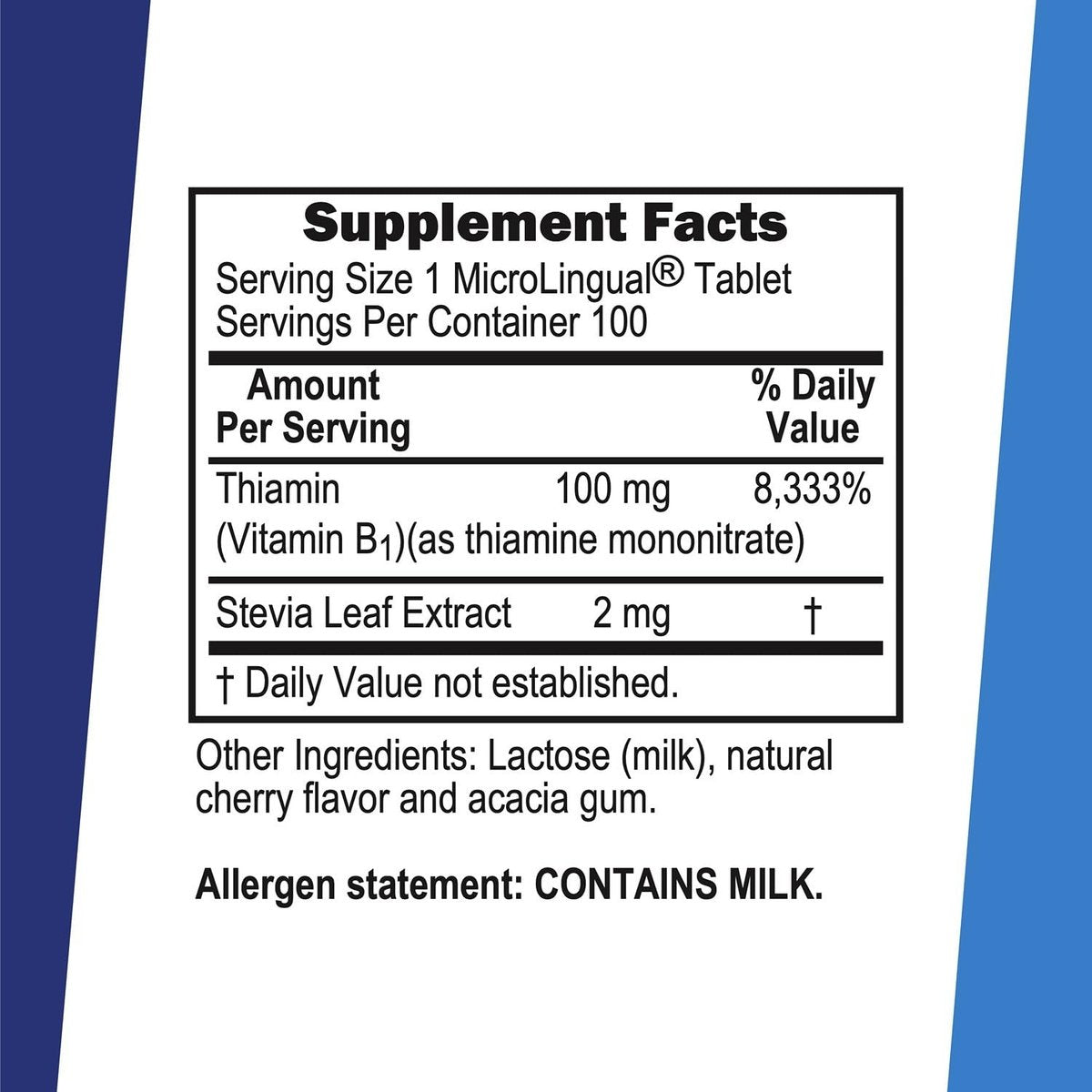 Superior Source Vitamin B1 (Thiamin) 100 mg – Mikro-Schnellschmelztabletten unter der Zunge, 100 Stück (2er-Pack) – Steigert den Stoffwechsel & Energieproduktion, Unterstützt das Nervensystem, Non-GMO