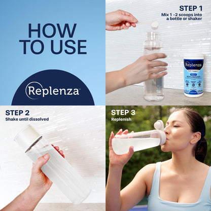 Replenza Daily Replenisher – Tägliches Nährstoffpulver für Muskelregeneration, Verdauungsgesundheit & Hautelastizität – Mischung aus Aminosäuren, Präbiotika und Kollagenpeptiden – Ungeschmackt, 30 Portionen