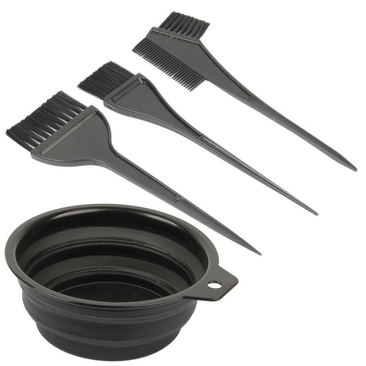 JFFX 4-teiliges Haarfarben-Pinsel- und Schüssel-Set – Mischschüssel, Tintenkamm und Pinsel für professionelles Haarfärben zu Hause