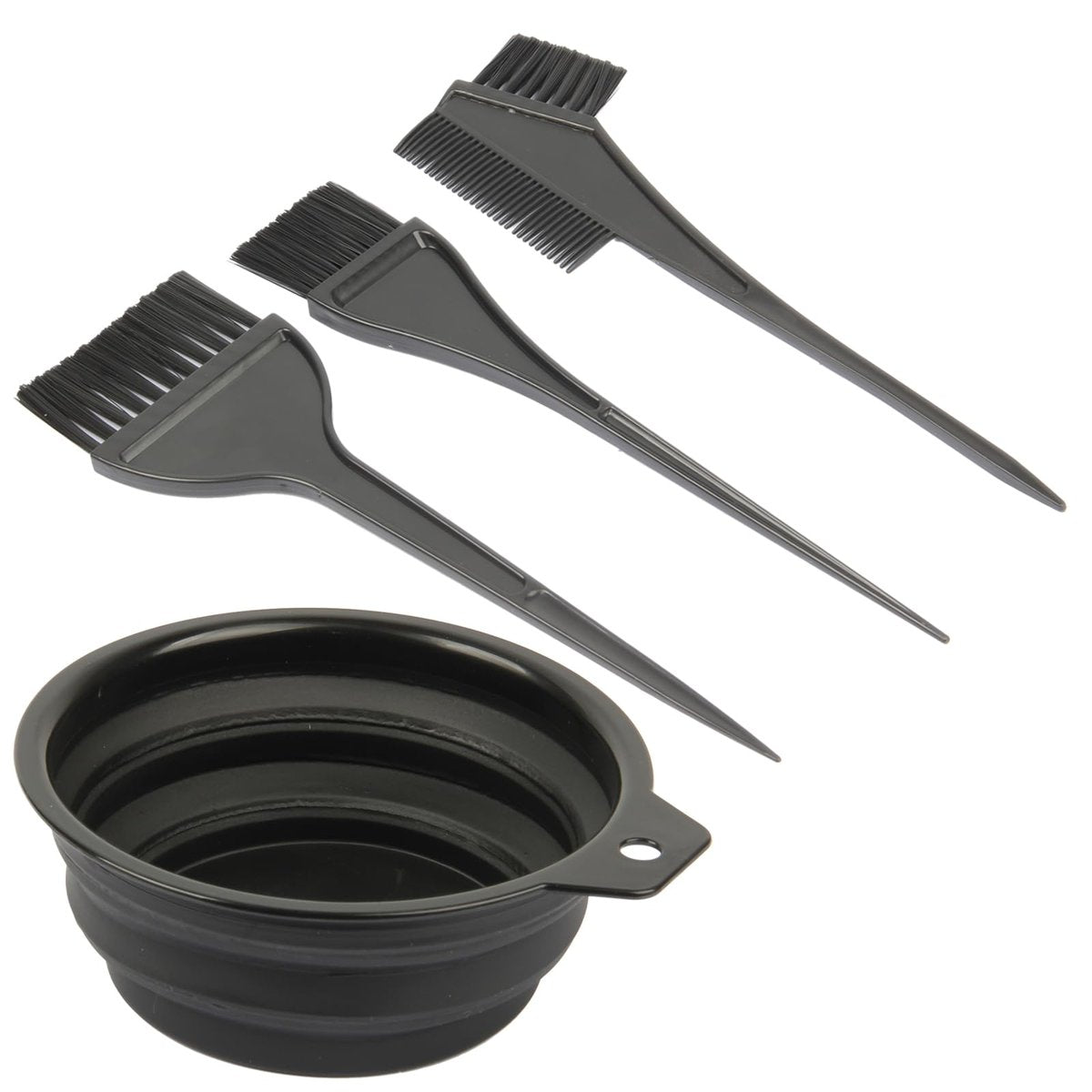 JFFX 4-teiliges Haarfarben-Pinsel- und Schüssel-Set – Mischschüssel, Tintenkamm und Pinsel für professionelles Haarfärben zu Hause