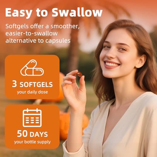 SILKMYST Kürbiskernöl mit Sägepalme 150 Softgels, 3000mg pro Portion, kaltgepresst mit essentiellen Fettsäuren & Phytosterolen, unterstützt Immunsystem, Haare, Blase, Prostata