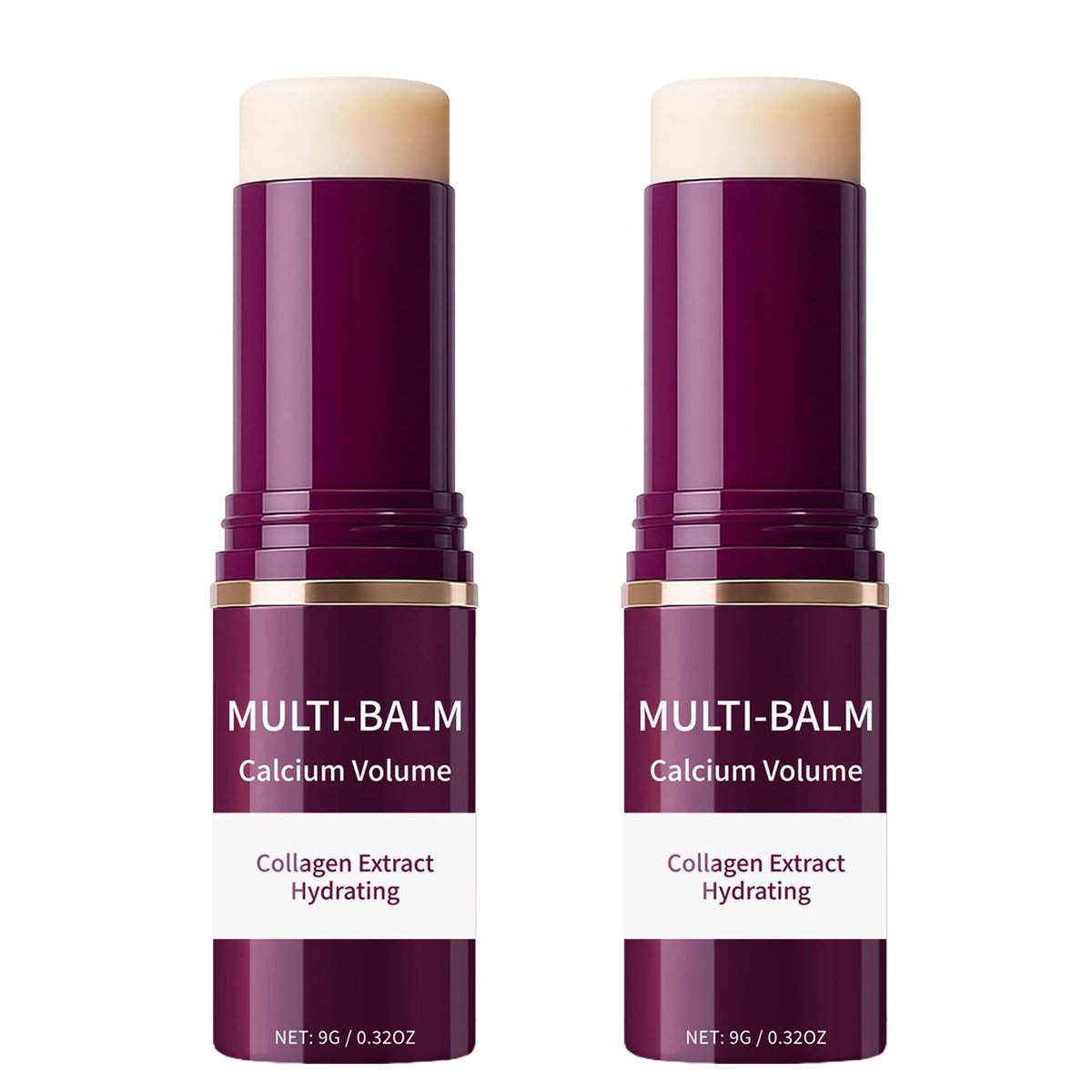 2er-Pack Falten-Bounce-Calcium-Multi-Balm-Stick – Kollagen-Feuchtigkeits-Multi-Balm für Augenpartie, Stirn, Hals – Hydratisierend, Straffend & Polsternd