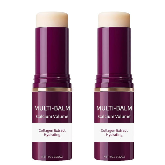 2er-Pack Falten-Bounce-Calcium-Multi-Balm-Stick – Kollagen-Feuchtigkeits-Multi-Balm für Augenpartie, Stirn, Hals – Hydratisierend, Straffend & Polsternd