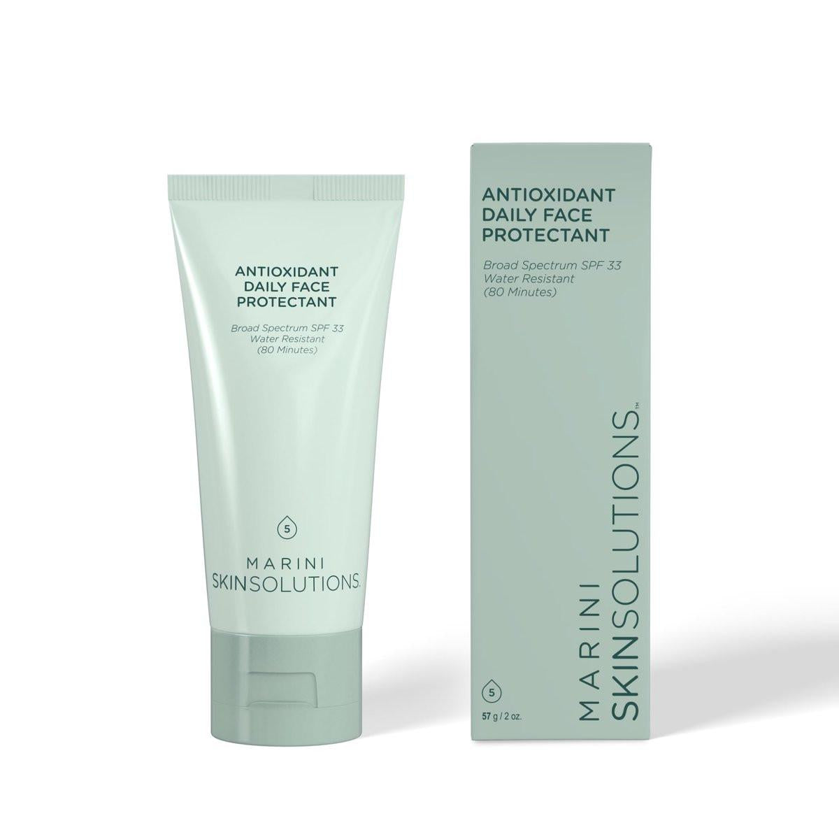 Marini SkinSolutions Antioxidant Daily Face Protectant - Breitband-SPF 33 Sonnenschutz - Wasserbeständig (80 Minuten) - Tierversuchsfrei - Hergestellt in den USA - 60 ml