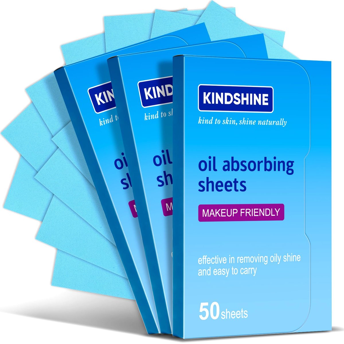 KINESHINE 150P Hochleistungs-Ölabsorptionstücher für das Gesicht – Make-up-freundliche Ölpapiere für fettige Haut – Ölabsorbierende Blotting Papers