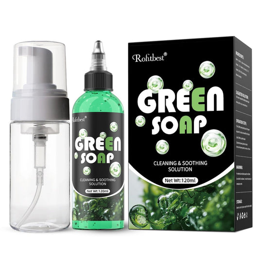 Rofitbest Grüne Tattoo-Seife 4OZ mit Schaumflasche 120ml – Tattoo-Pflege für Tattoos und Piercings