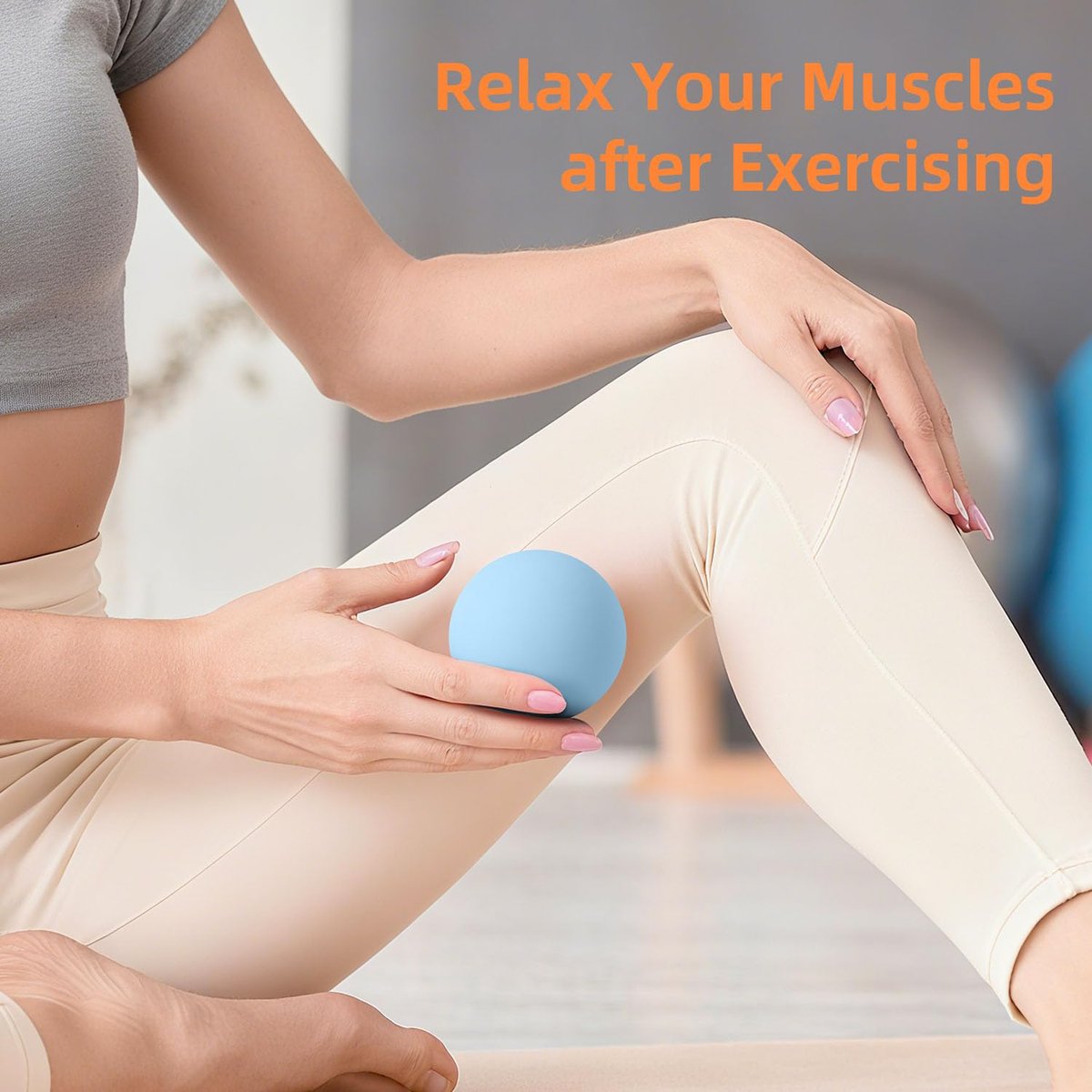 BESKAR Massage-Lacrosse-Bälle für myofasziale Entspannung, Triggerpunkt-Therapie und Yoga-Therapie, Fußmassageball zur Linderung von Plantarfasziitis, Blau