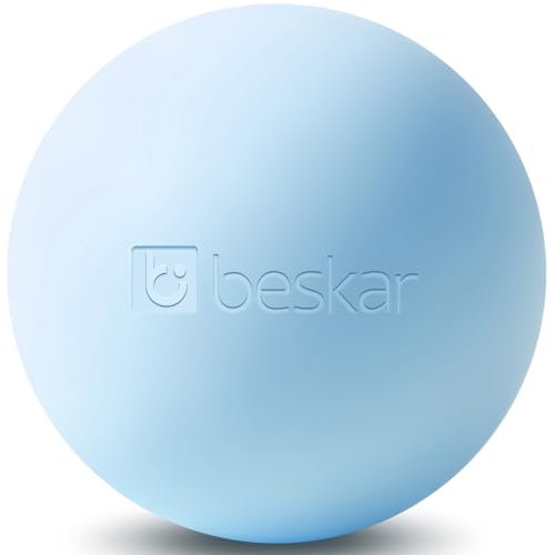 BESKAR Massage-Lacrosse-Bälle für myofasziale Entspannung, Triggerpunkt-Therapie und Yoga-Therapie, Fußmassageball zur Linderung von Plantarfasziitis, Blau
