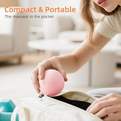 Massage-Lacrosse-Bälle für myofasziale Entspannung, Triggerpunkt-Therapie und Yoga-Therapie, Fußmassageball zur Linderung von Plantarfasziitis, Pink