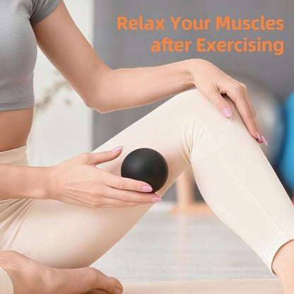 BESKAR Massage Lacrosse Bälle für myofasziale Entspannung, Triggerpunkt-Therapie und Yoga-Therapie – Fußmassageball zur Linderung von Plantarfasziitis, Schwarz