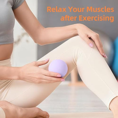 BESKAR Massage-Lacrosse-Bälle für Myofasziale Entspannung, Triggerpunkt-Therapie & Yoga-Therapie – Fußmassageball zur Linderung von Plantarfasziitis (Lila)