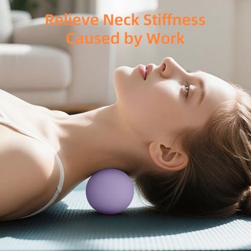BESKAR Massage-Lacrosse-Bälle für Myofasziale Entspannung, Triggerpunkt-Therapie & Yoga-Therapie – Fußmassageball zur Linderung von Plantarfasziitis (Lila)