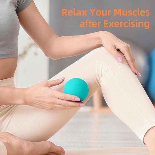 Massage Lacrosse Bälle für myofasziale Entspannung, Triggerpunkt-Therapie und Yoga-Therapie – Fußmassageball gegen Plantarfasziitis (Grün)