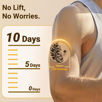 Amolyfe Dexcom G7 Tattoo Over Patches – Wasserdicht, 10er-Pack, stoßfest mit Hartschale, atmungsaktiv, medizinisches Klebeband, 15-Tage CGM-Schutz (Tattoo Rose)