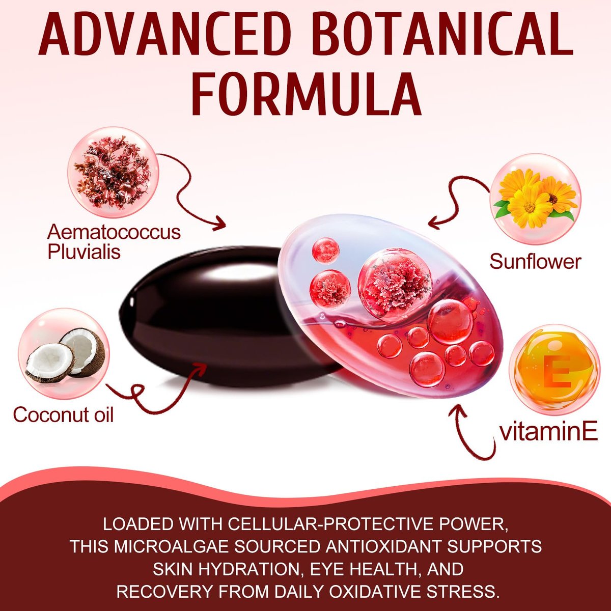 Astaxanthin 12mg, 120 Weichkapseln, 4-Monatsvorrat, Hochwertiges Astaxanthin Antioxidans zur Unterstützung von Augen-, Immun-, Gelenk-, Hautgesundheit und innerer Durchblutung