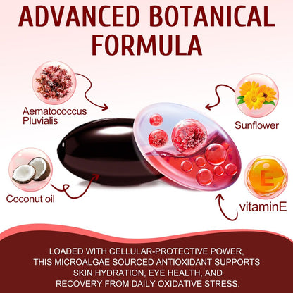 Astaxanthin 12mg, 120 Weichkapseln, 4-Monatsvorrat, Hochwertiges Astaxanthin Antioxidans zur Unterstützung von Augen-, Immun-, Gelenk-, Hautgesundheit und innerer Durchblutung