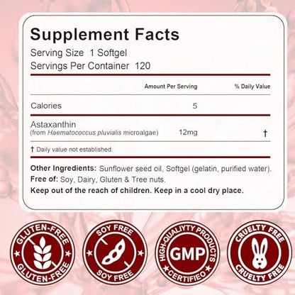 2er-Pack Astaxanthin 12 mg – Hochwertiges Antioxidans zur Unterstützung von Augen, Immunsystem, Haut und Kreislauf