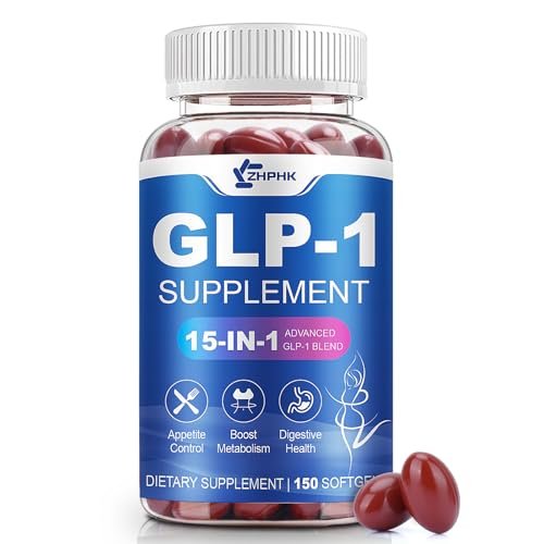 GLP-1 Natürlicher Aktivator Formula für Frauen & Männer – Mit Probiotika, Hopfen, Grüntee für Energie, Darmgesundheit, Hunger- & Stoffwechselunterstützung, 150 Kapseln