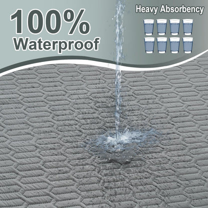 Waschbare Unterlagen (34x36 Zoll) - Wasserdichte wiederverwendbare Bettunterlagen, saugstarke Inkontinenz-Einlagen für Erwachsene, Kinder, Senioren und Haustiere, auslaufsichere & rutschfeste Matratzenauflage gegen Bettnässen