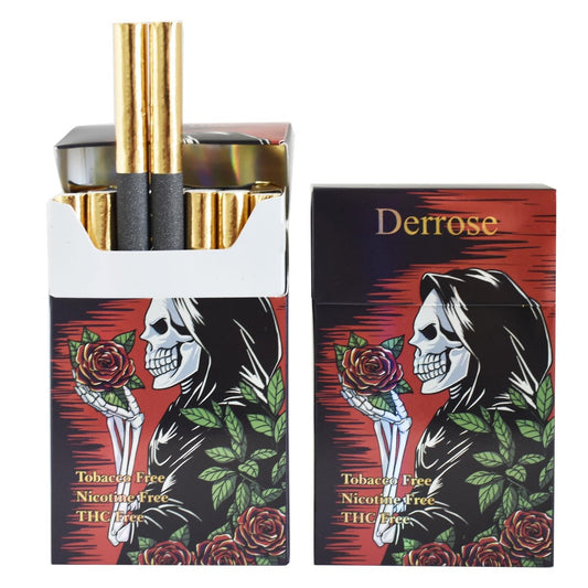 Derrose® Kräutersticks, Kräuterzigaretten, Nikotinfrei, Tabakfrei, Hilfe beim Aufhören mit dem Rauchen, Bessere Wirkung in Kombination mit Nikotinpflastern, 2 Packungen – 40 Sticks