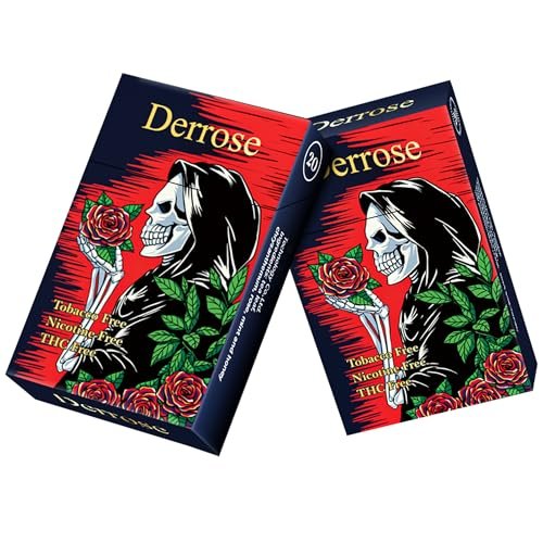 Derrose® Kräutersticks, Kräuterzigaretten, Nikotinfrei, Tabakfrei, Hilfe beim Aufhören mit dem Rauchen, Bessere Wirkung in Kombination mit Nikotinpflastern, 2 Packungen – 40 Sticks
