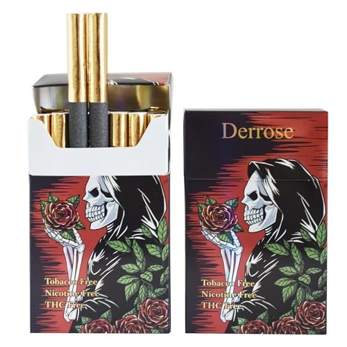Derrose® Kräutersticks, Kräuterzigaretten, Nikotinfrei, Tabakfrei, Hilfe beim Aufhören mit dem Rauchen, Bessere Wirkung in Kombination mit Nikotinpflastern, 2 Packungen – 40 Sticks