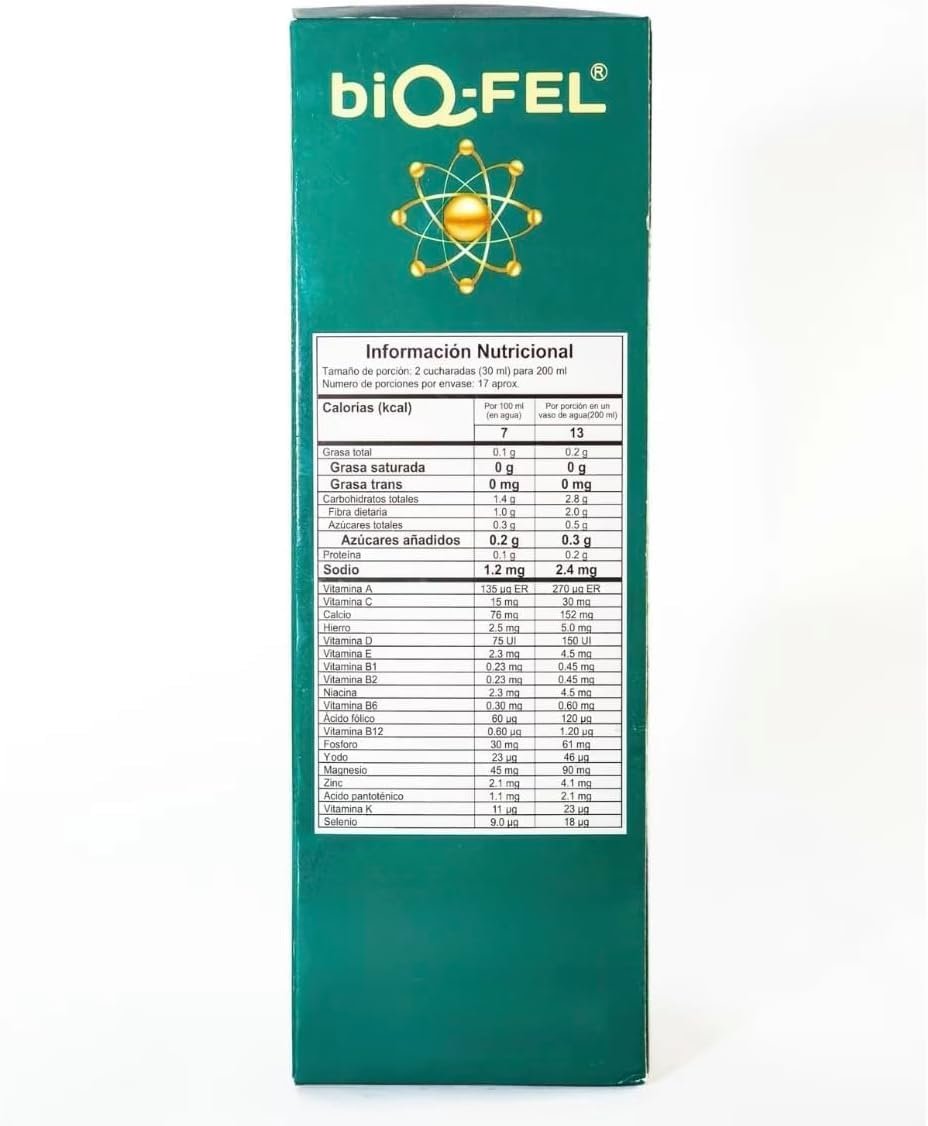 biQ-FEL Daily Multivitamin für Männer und Frauen – Flüssig mit natürlichen Extrakten, Energie & Fokus, 500 ml