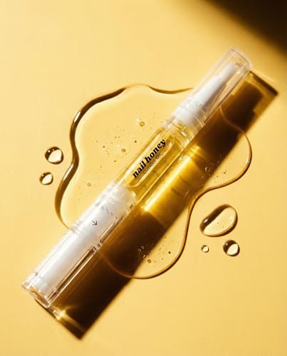 Twinkled T Nail Honey Nagelhautöl-Stift – Organisches Nagelwachstumsöl für trockene Nagelhaut, brüchige Nägel & Nagelfalz – Stärkende Nagelpflege mit Jojoba-, Mandel- & Arganöl (2 ml Stift)
