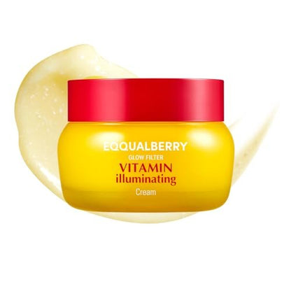 EQQUALBERRY Vitamin Illuminating Cream – Vitamin C & 5% Niacinamid + 3% TXA | Creme gegen dunkle Flecken | Ceramid-Barriere-Stärke | Leichte, leuchtende Feuchtigkeitspflege (50 ml)