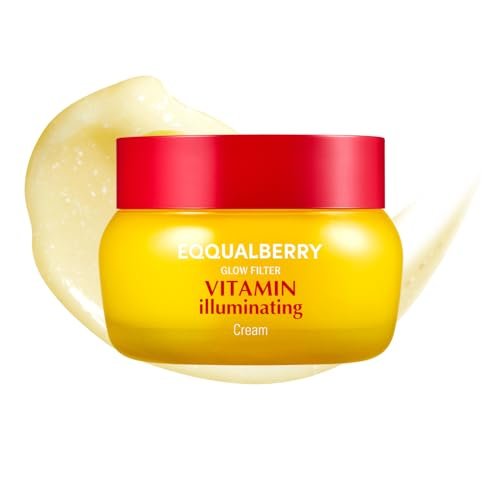 EQQUALBERRY Vitamin Illuminating Cream – Vitamin C & 5% Niacinamid + 3% TXA | Creme gegen dunkle Flecken | Ceramid-Barriere-Stärke | Leichte, leuchtende Feuchtigkeitspflege (50 ml)