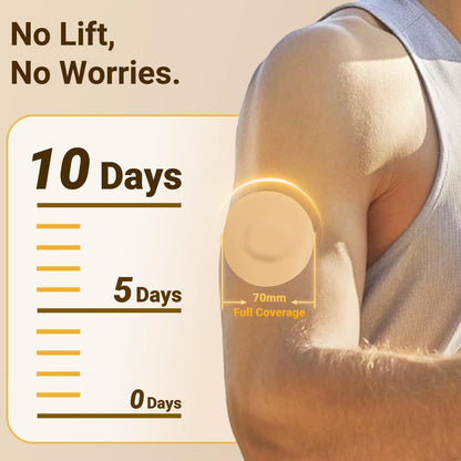 Dexcom G7 & Stelo Over Patches wasserdicht, Amolyfe 20 Pack Dexcom G7 Overpatches, stoßfest mit Hartkappe, atmungsaktiv, medizinisches Klebeband, 15-Tage-CGM-Schutz (Beige)