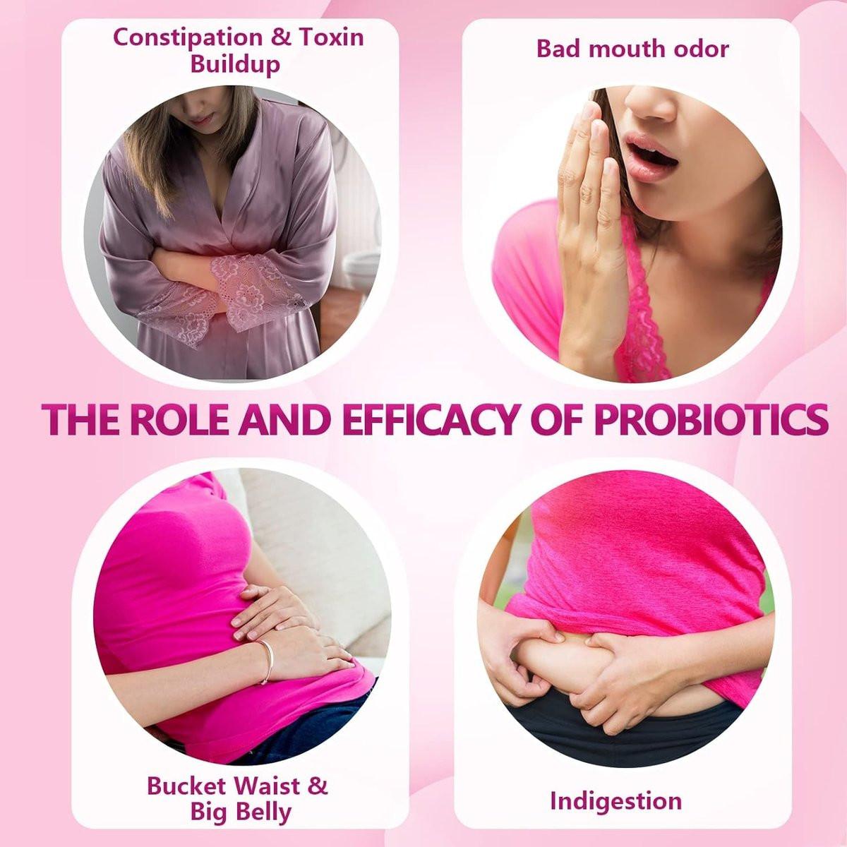 GDMENUTRI Frauen Probiotika, 120 Tabletten, 120 Milliarden KBE, 18 Stämme, mit organischem Prebiotikum Cranberry, Probiotikum für Verdauung, Immunsystem, Frauengesundheit, Soja-, Gluten- und Milchfrei